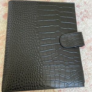 Moterm Luxe A5 Planner Ring Agenda Black Croc